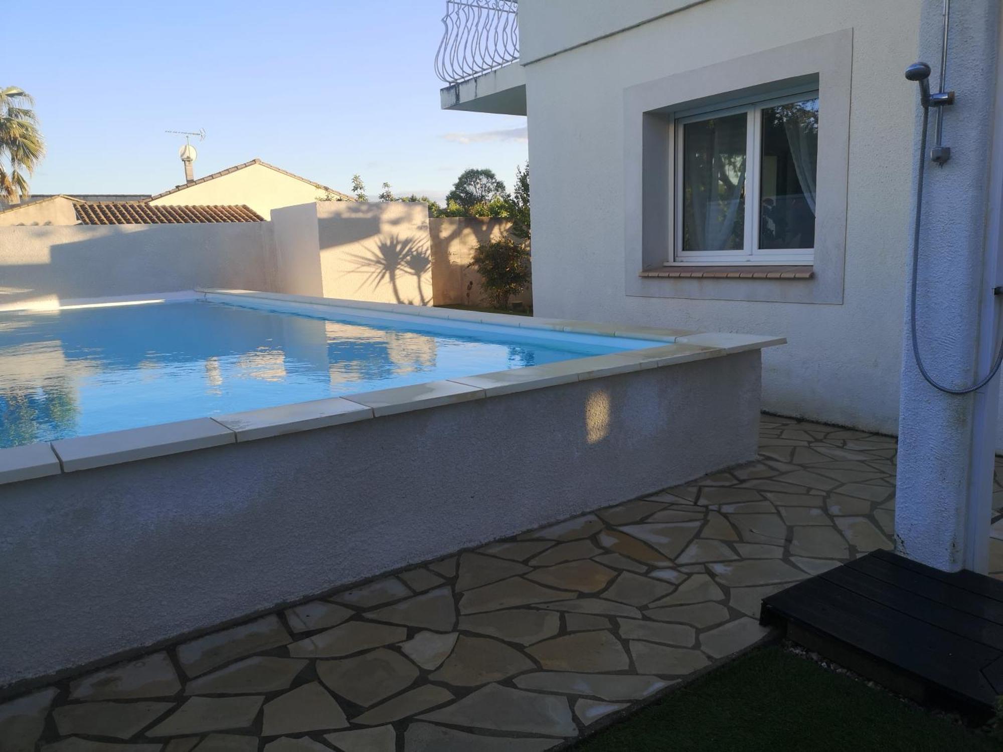 Appartement Dans Villa Avec Piscine Et Jardin Marguerittes Bagian luar foto